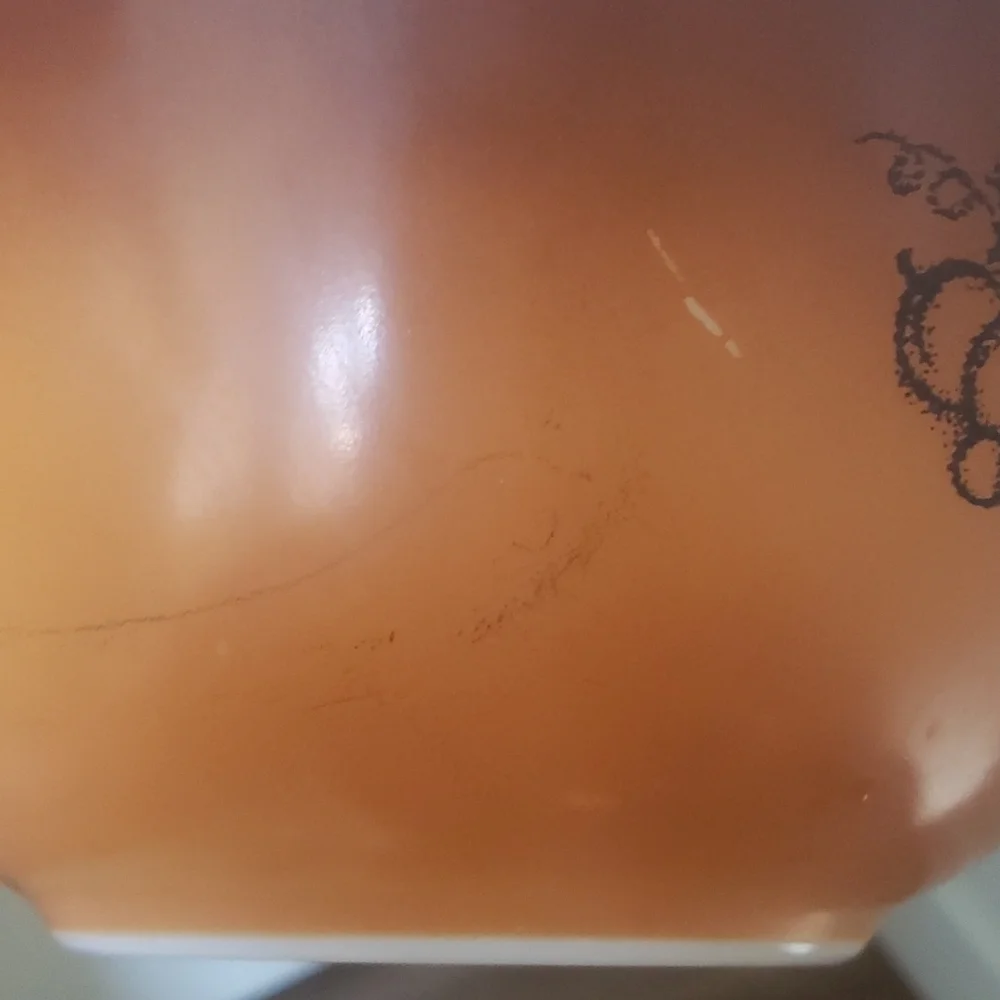 Vintage Pyrex Autumn Harvest Orchard Fruit Brown Mixing Bowl 2.5 Qt